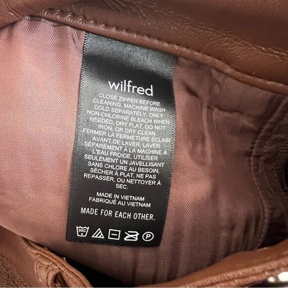 Aritzia Wilfred The Melina High Rise Vegan Leather Pants Brown Size 6 - Picture 9 of 11